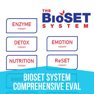 The BioSET System, Enzyme therapy, Nutrition therapy, Emotional release, reSet Therapy, allergy desensitization,